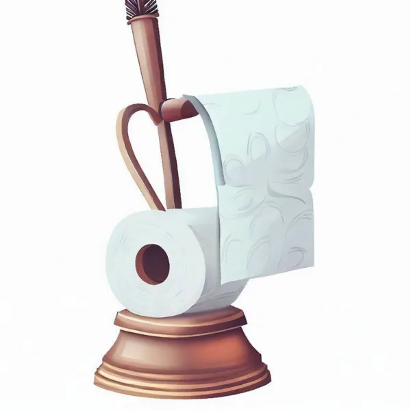 Stojan na toaletný papier s kefou
